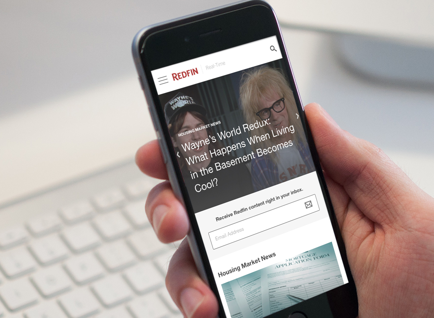 Redfin Real-Time blog on mobile